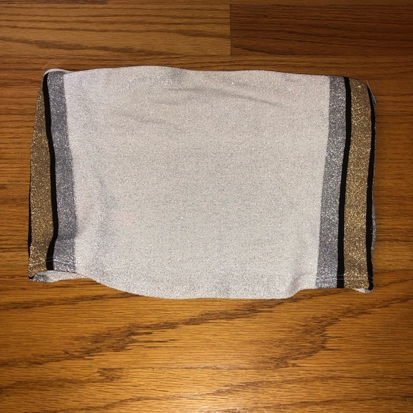 PINK Victoria's Secret Silver Crop Top - Picture 2 of 5